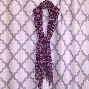Purple peace sign scarf